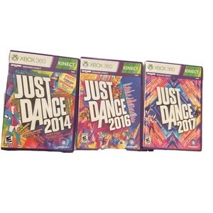 Just Dance Xbox 360 Kinect Bundle 2014 2016 2017 Video Game Lot Ubisoft